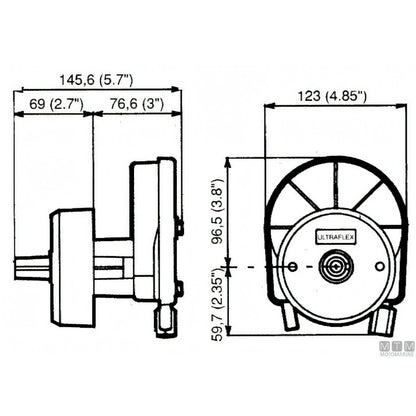 Ultraflex timoneria rotativa T67 acciaio inox — Nero