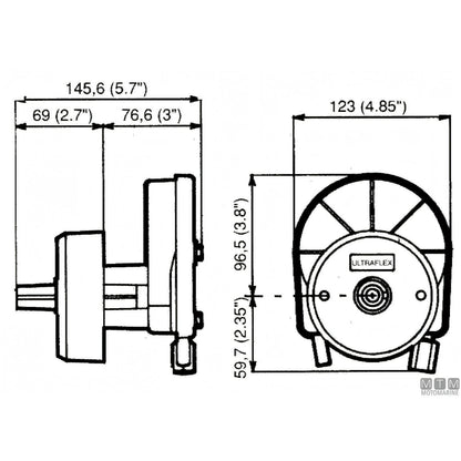 Ultraflex timoneria rotativa T67 acciaio inox — Nero
