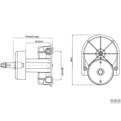 Ultraflex timoneria rotativa T85 acciaio inox — Nero
