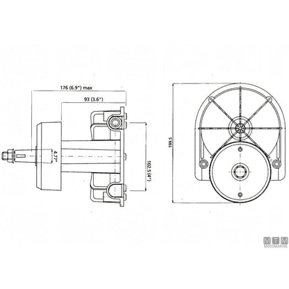 Ultraflex timoneria rotativa T85 acciaio inox — Bianco