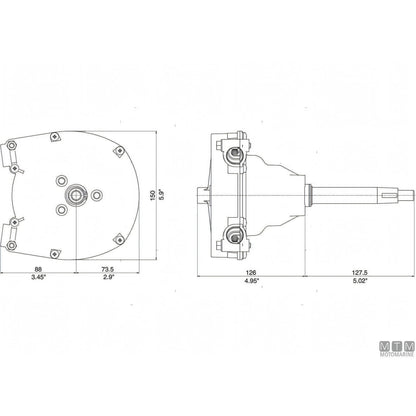 Ultraflex timoneria rotativa monocavo acciaio inox — Timoneria T91