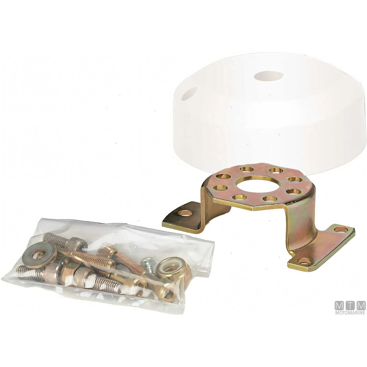Ultraflex timoneria rotativa monocavo acciaio inox — Coprimozzo X34W Bianco