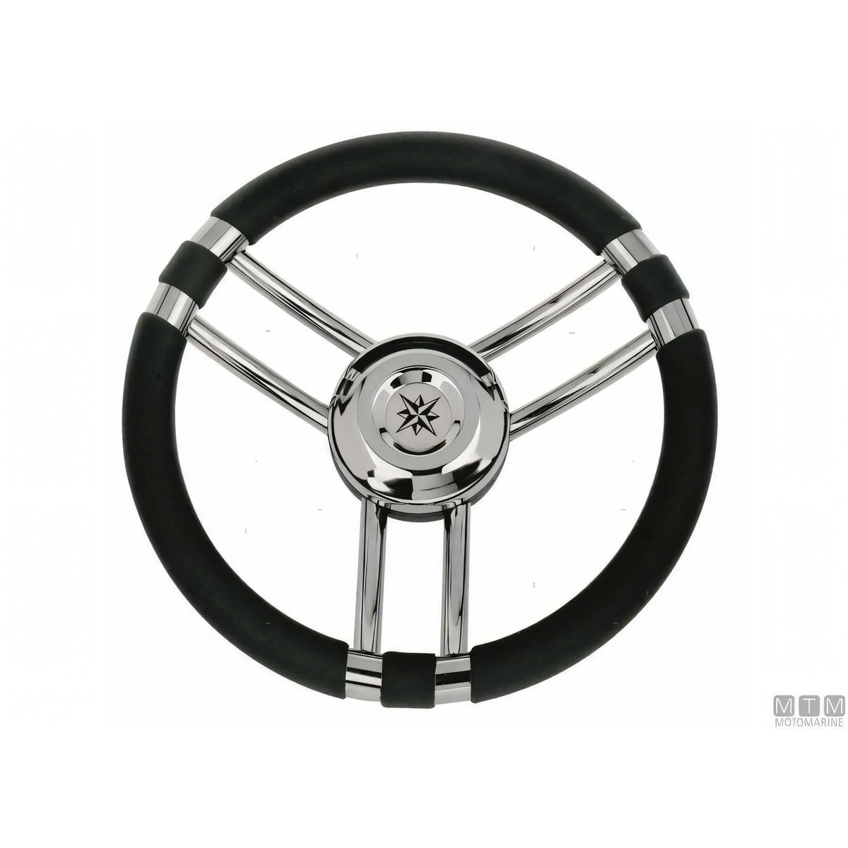 Savoretti Armando volante Ray acciaio inox — Poliuretano Nero