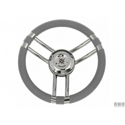 Savoretti Armando volante Ray acciaio inox — Poliuretano Nero
