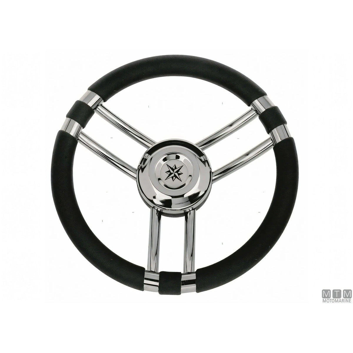 Savoretti Armando volante Ray acciaio inox — Poliuretano Nero