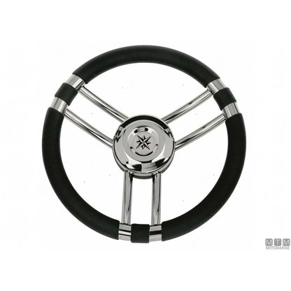 Savoretti Armando volante Ray acciaio inox — Poliuretano Nero