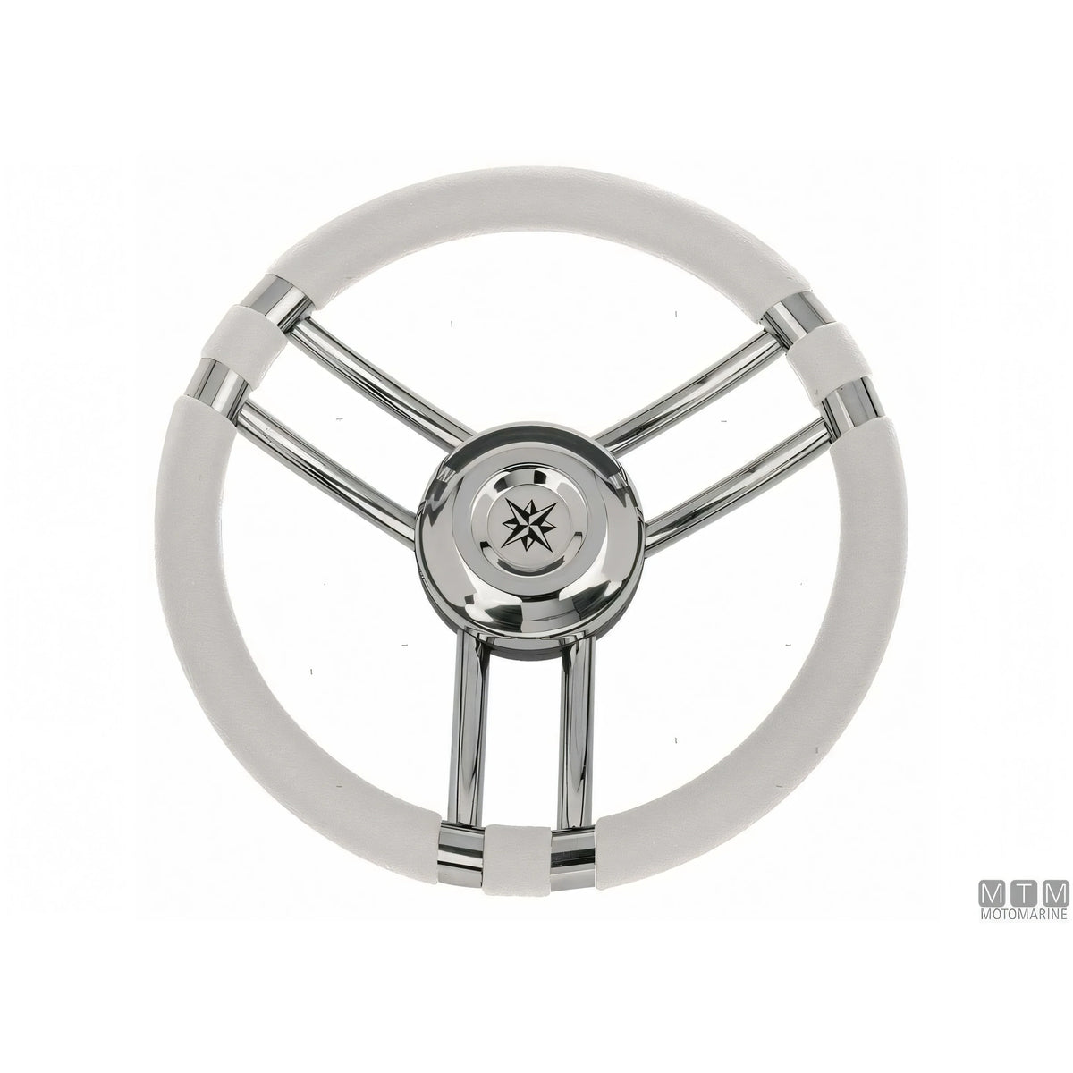 Savoretti Armando volante Ray acciaio inox — Poliuretano Bianco