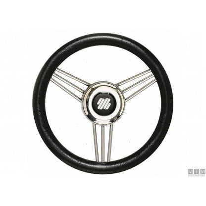 Ultraflex Volante V25 Steel acciaio inox impugnatura poliuretano — Nero