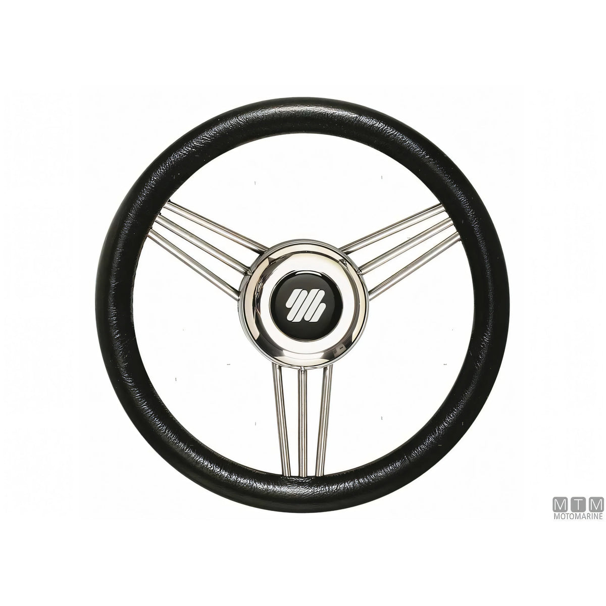 Ultraflex Volante V25 Steel acciaio inox impugnatura poliuretano — Nero