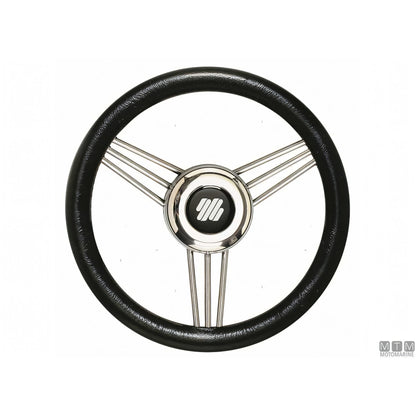 Ultraflex Volante V25 Steel acciaio inox impugnatura poliuretano — Nero