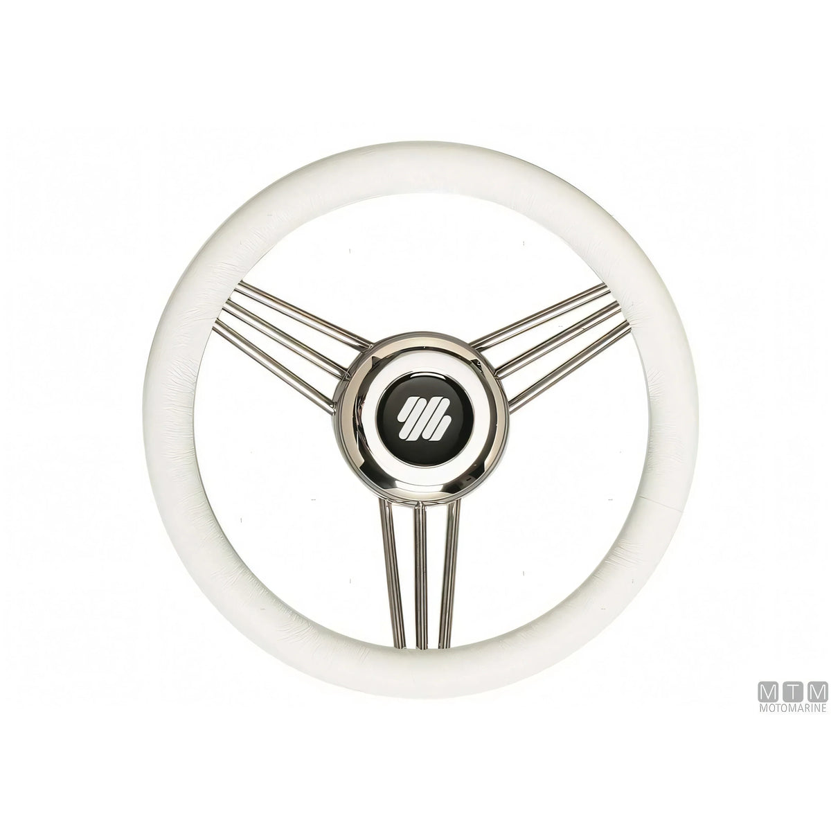 Ultraflex Volante V25 Steel acciaio inox impugnatura poliuretano — Bianco