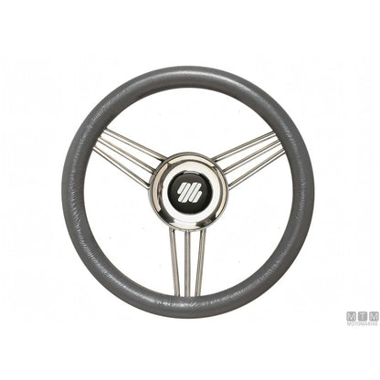 Ultraflex Volante V25 Steel acciaio inox impugnatura poliuretano — Grigio