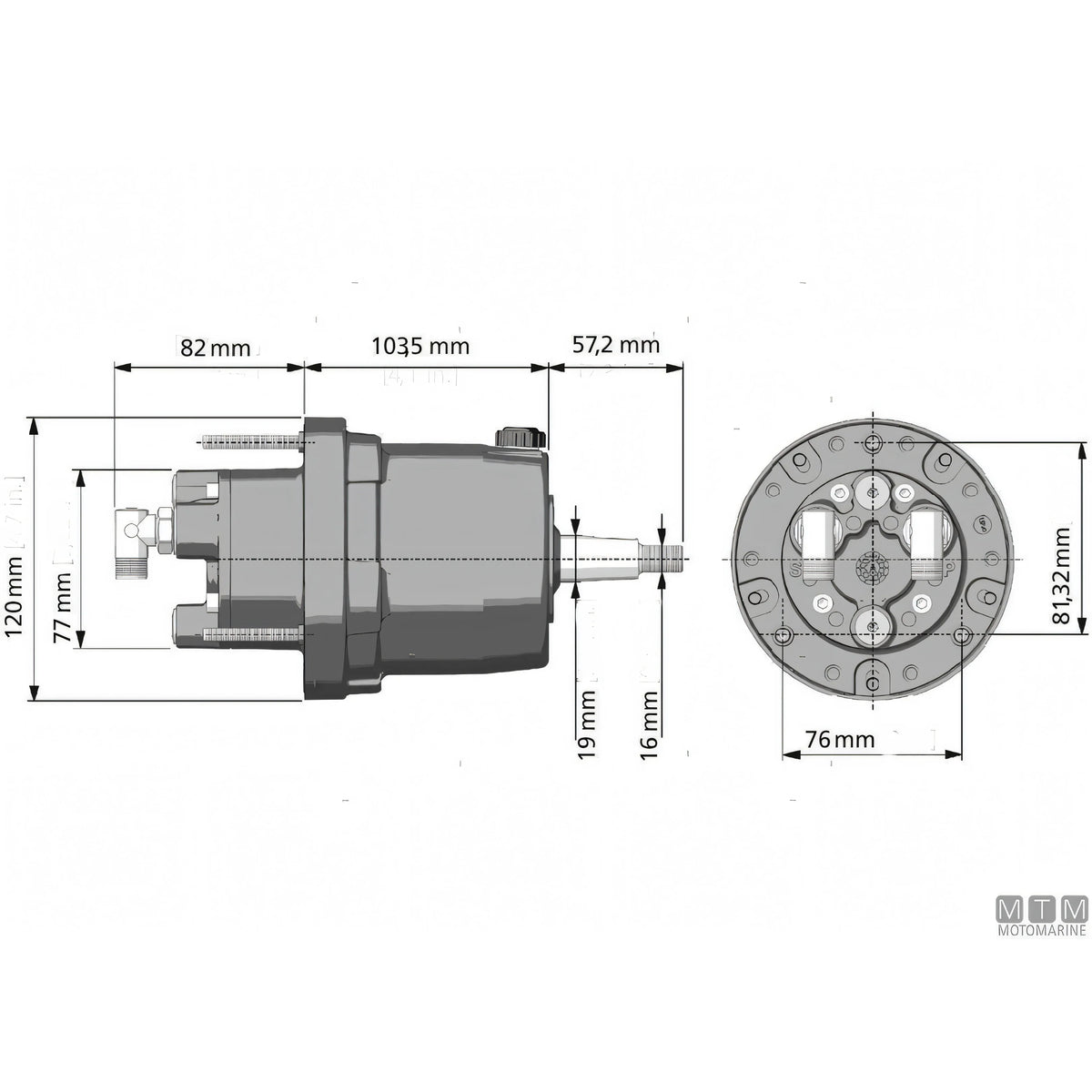 Ultraflex pompa timoneria acciaio inox — UP20F