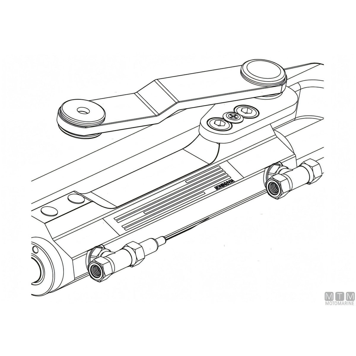 Ultraflex cilindro timoneria Nautech in acciaio inox — UC128P-OBF/2 (port)