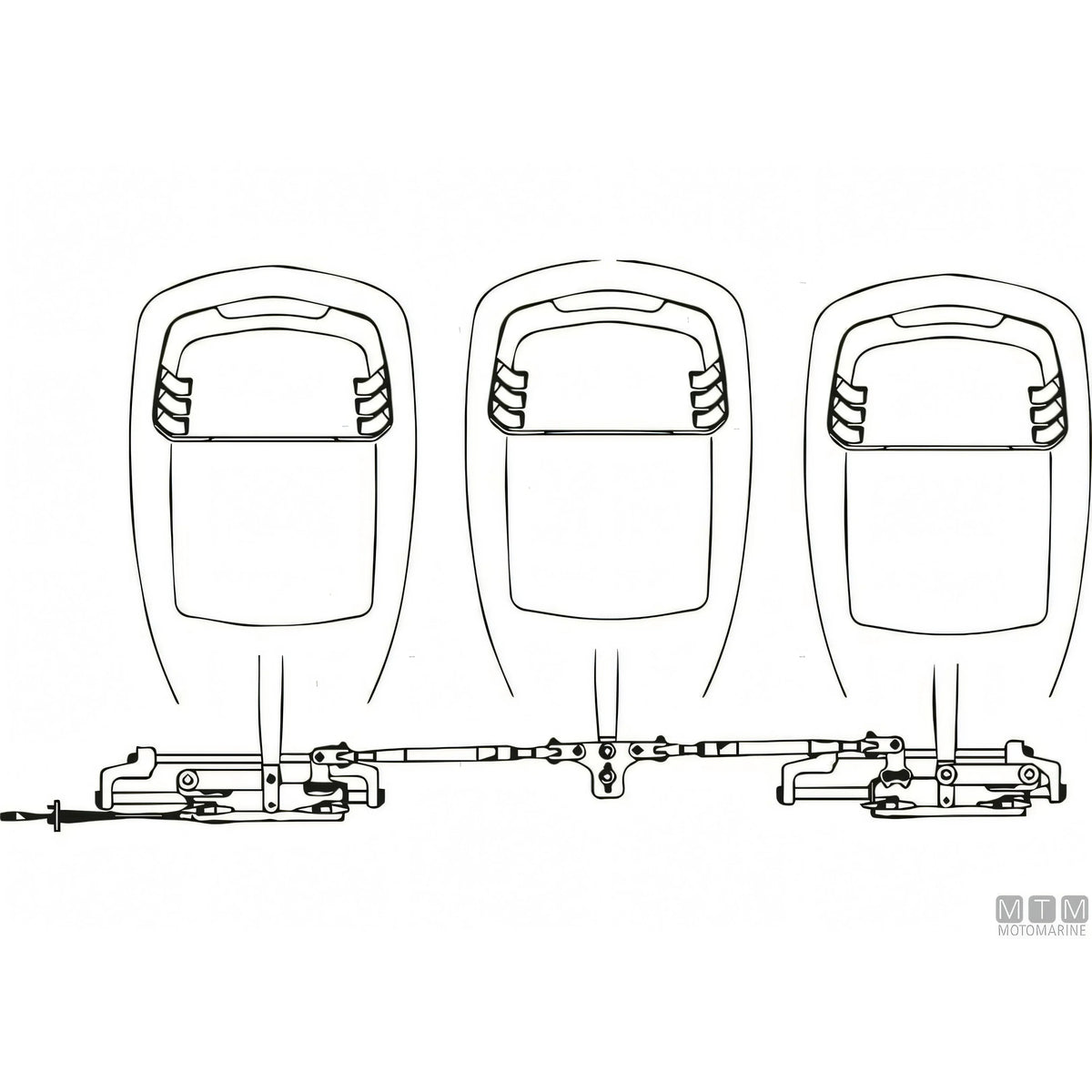 Ultraflex kit timoneria idraulica servoassistita MasterDrive — Barra triplo A97 76-90cm M/Y