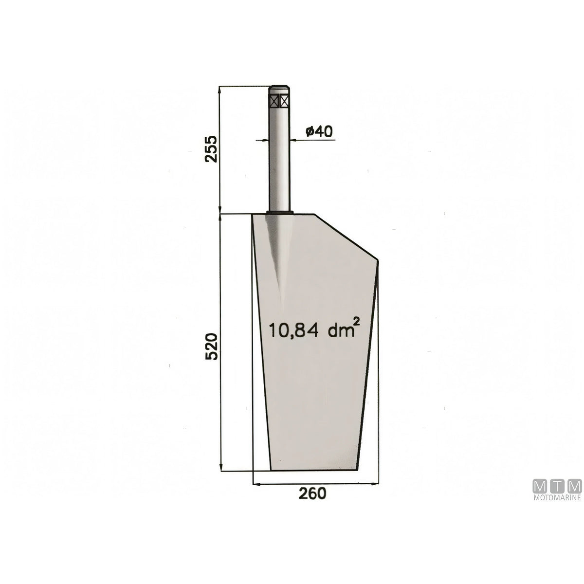 Tor Marine Timone P11 Acciaio Inox — P11 520x260mm