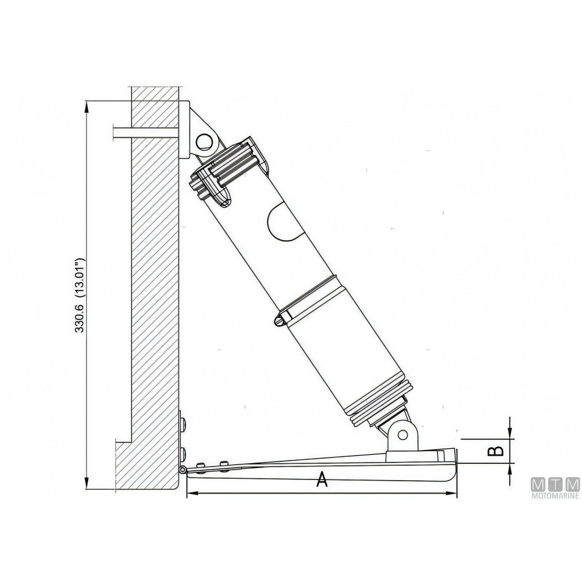 Uflex Kit Trim Elettromeccanico Acciaio Inox — Kit completo (attuatori + comando)