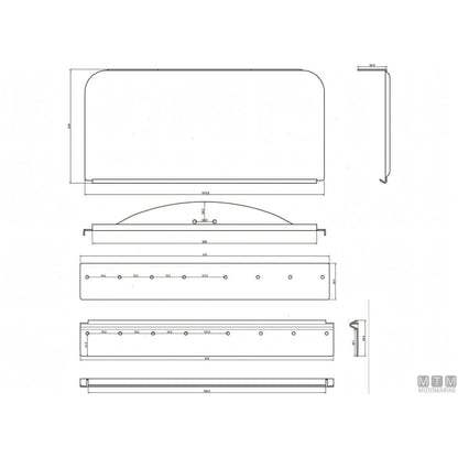 Bennett kit trim elettroidraulico e pala flap in acciaio inox — Pala 610x230 mm - fino a 8 m