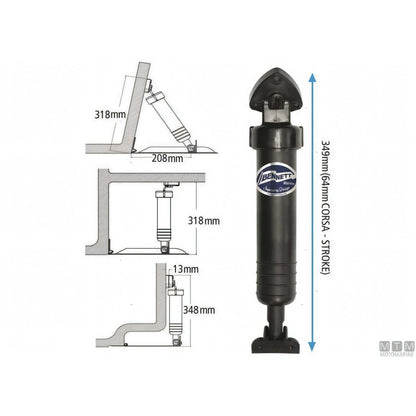 Bennett kit trim elettroidraulico e pala flap in acciaio inox — Kit 12V
