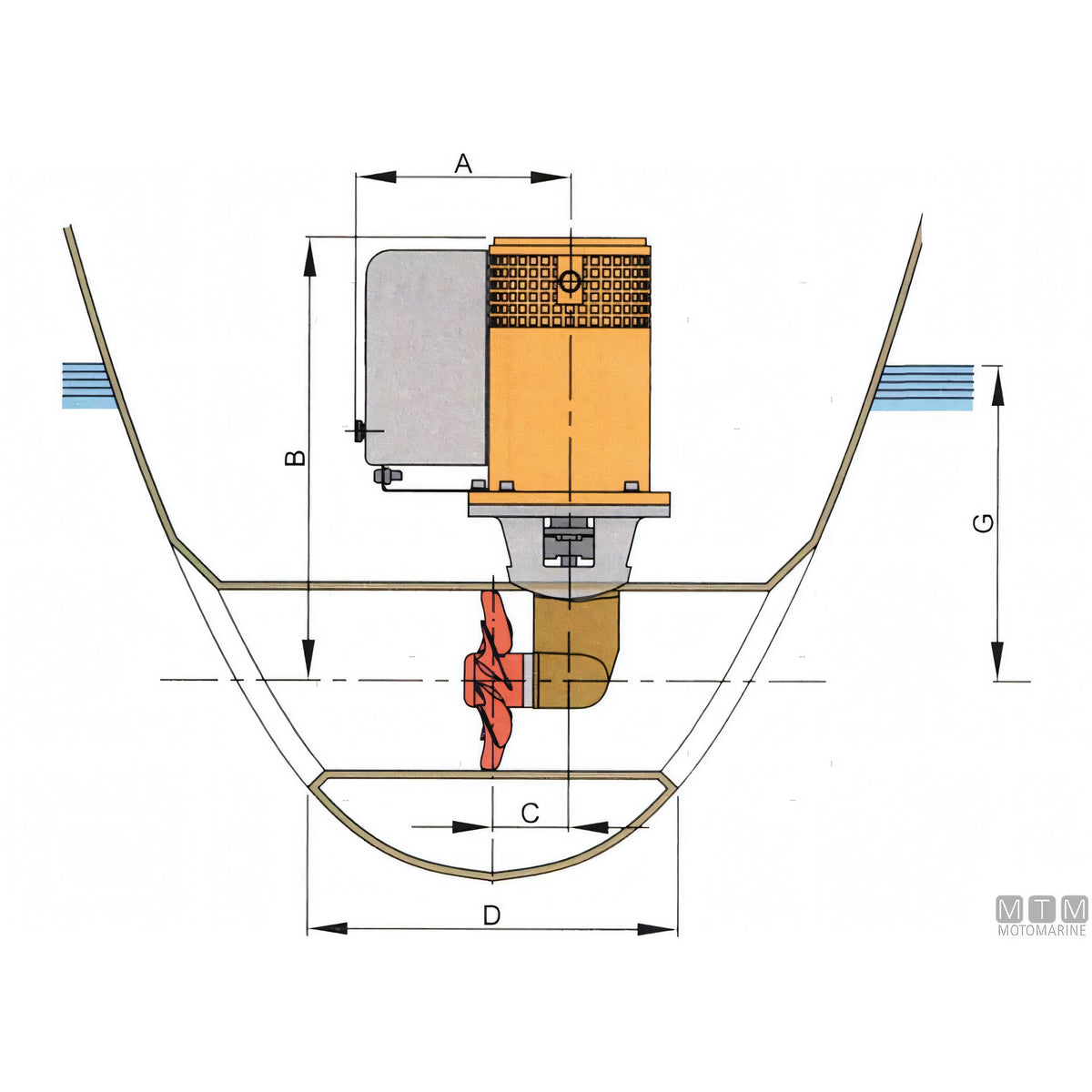 Vetus Bow Thruster elica di prua in plastica anticorrosione — vista 2