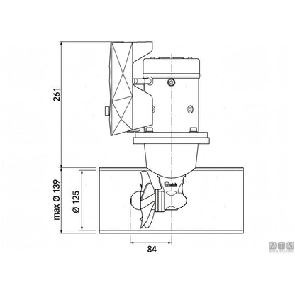 Quick elica di manovra BTQ125-30 materiale composito — BTQ125-30