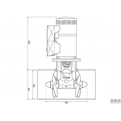 Quick Elica di Prua BTQ185 materiale composito — 65 Kgf - 12V