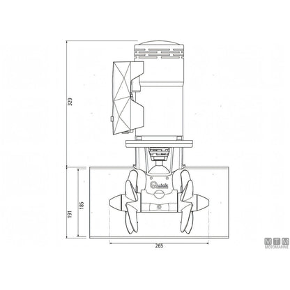 Quick Elica di Prua BTQ185 materiale composito — 85 Kgf - 12V