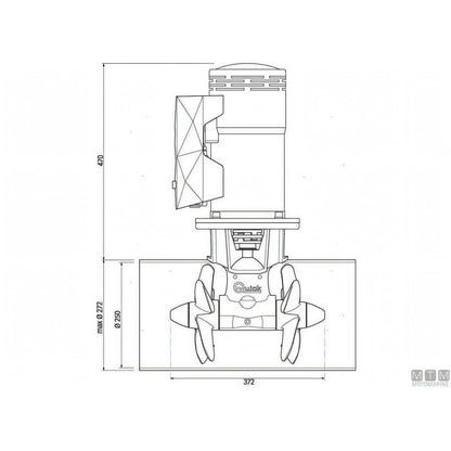 Quick elica di prua BTQ250 materiale composito — 140 Kgf