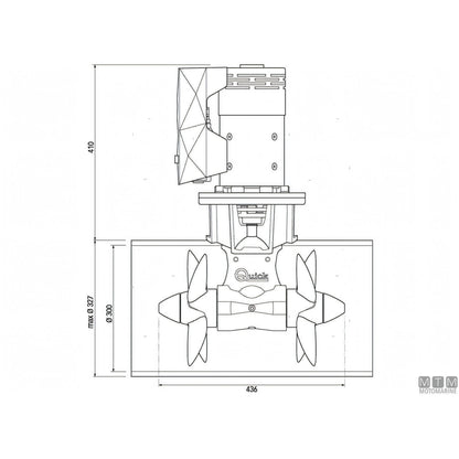 Elica di prua Quick BTQ300 in materiale composito — 250 Kgf