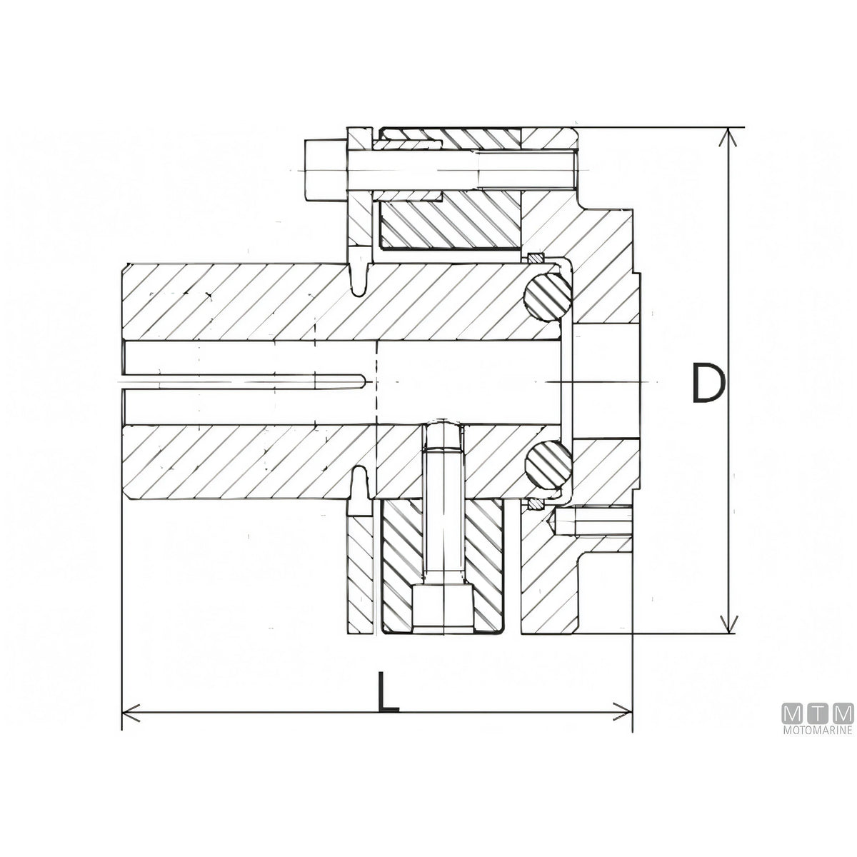 Giunto elastico Vetus Bullflex per asse portaelica — ø 25 mm