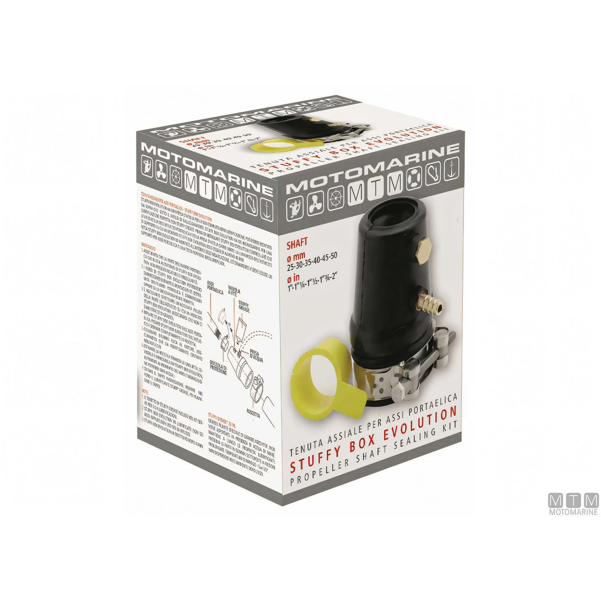 Motomarine Stuffy Box Evolution astuccio portaelica per asse in pollici — ø 1" (25,40 mm)