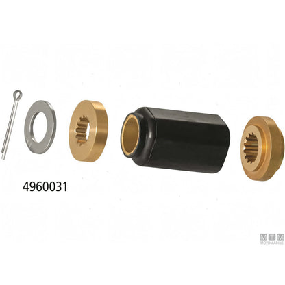 Elica Alice Racer in acciaio inox per motore fuoribordo — Kit parastrappi Honda 35-60