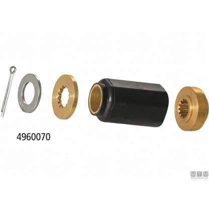 Elica Alice Racer in acciaio inox per motore fuoribordo — Kit parastrappi Yamaha 25-60