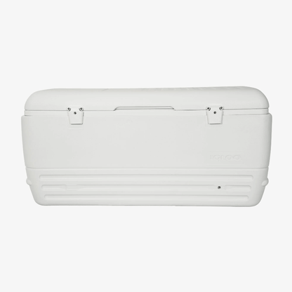 Ghiacciaia Igloo Quick and Cool 150 QT bianca 142 lt, grande contenitore rigido con chiusure metalliche