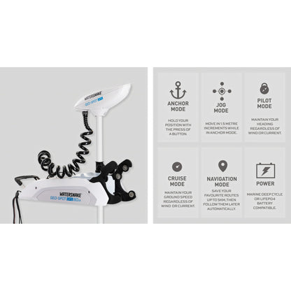 Motore Elettrico Watersnake GEO-SPOT GPS 110 lb 36V Gambo 87" con NavSensor - Watersnake