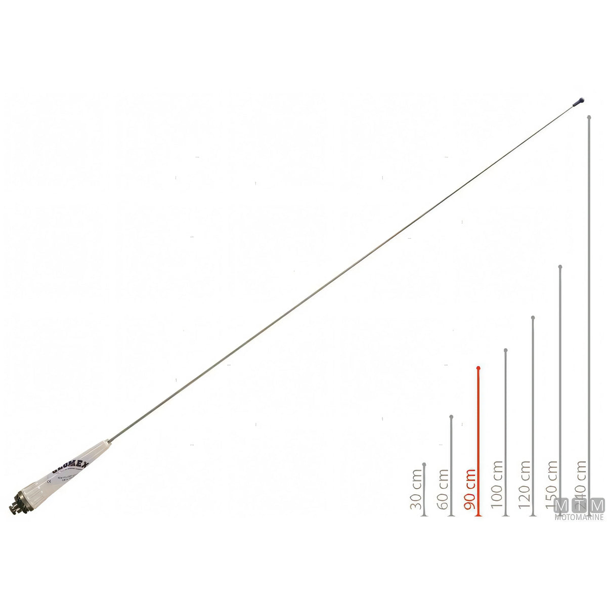 Glomex antenna VHF Sail acciaio inox — Cavo 18 m