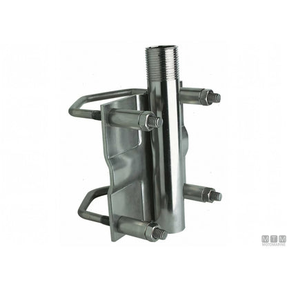 Glomex base a morsetto inox per antenna su tubo — Ø 25/80 mm