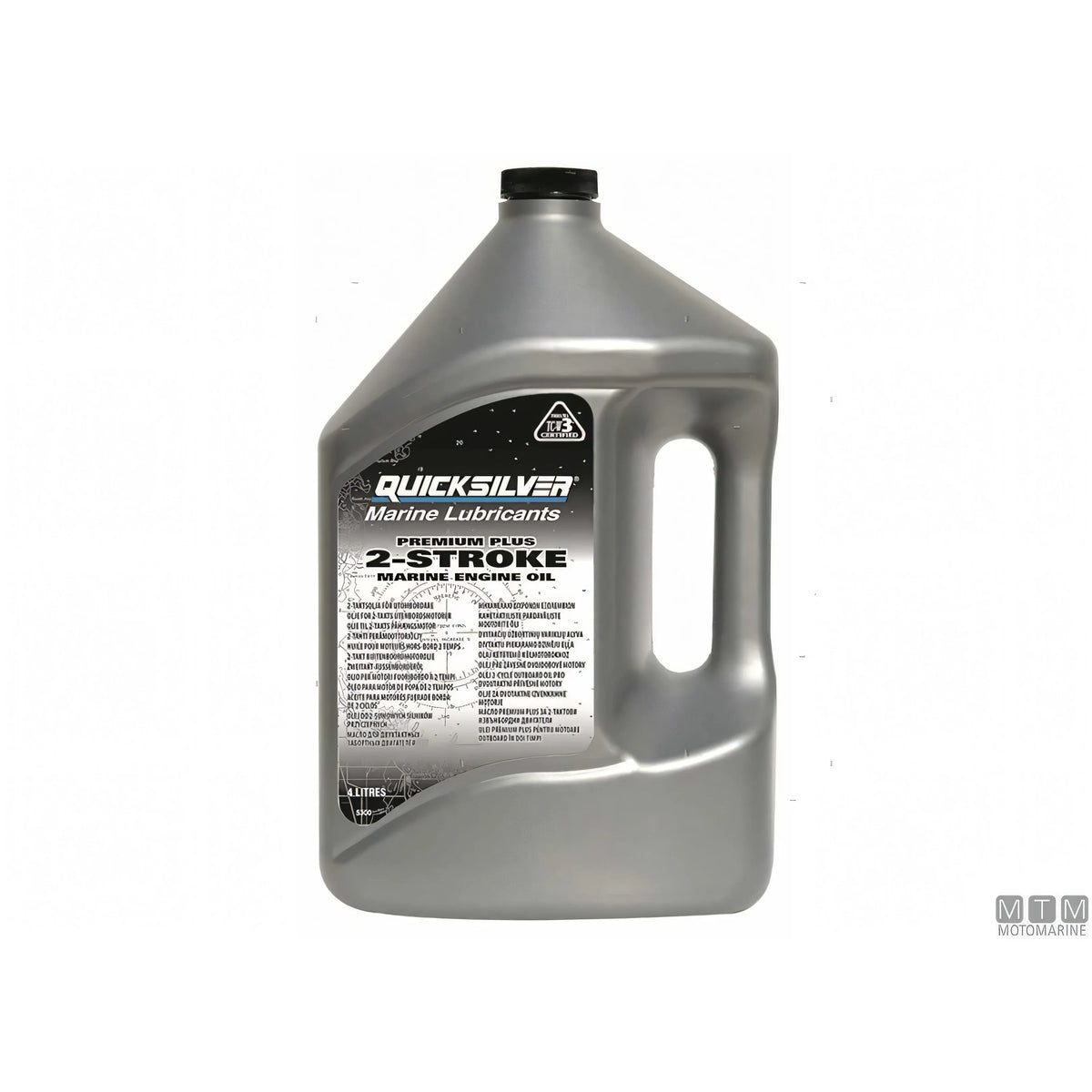 Quicksilver olio motore 2 tempi TC-W3 Premium Plus confezione cartone — Cartone 3 x 4 L