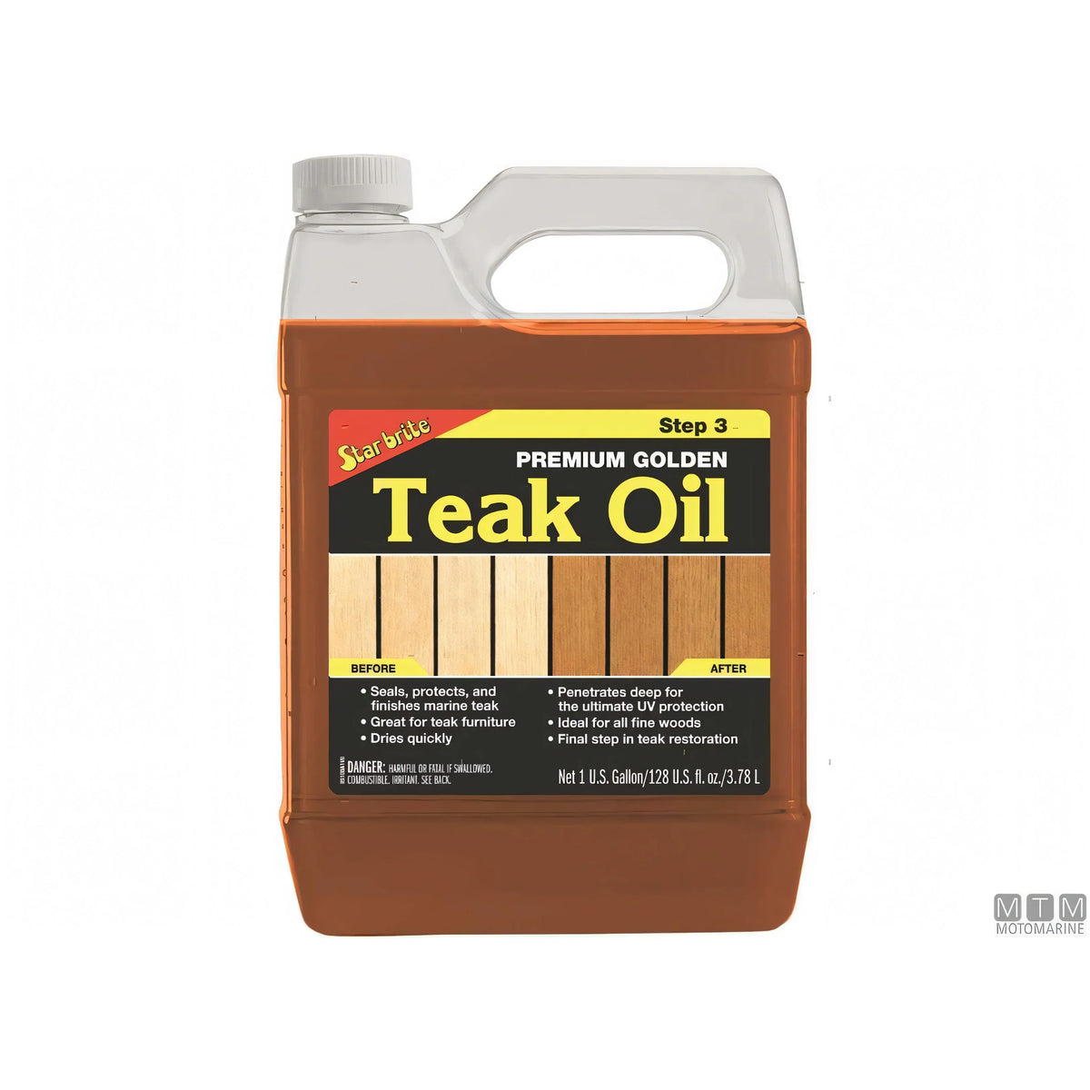Star Brite Premium Golden Teak Oil per trattamento teak — 3,8 Lt