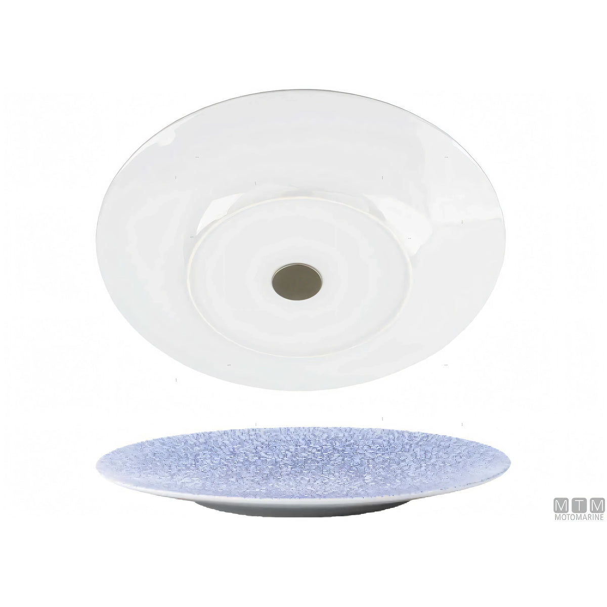 Silwy set 2 piatti piani Ocean in porcellana con magneti — ø280 mm