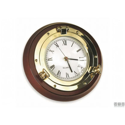 Foresti e Suardi orologio oblò in ottone e legno — vista 2