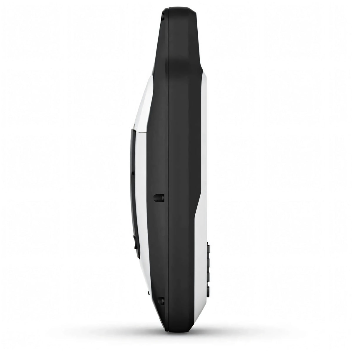 Vista laterale GPS portabile Garmin GPSMAP 79s nero e bianco con tasti laterali
