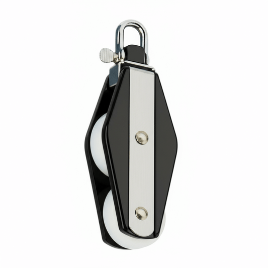 Bozzello Viadana violino 2 pulegge Plastinox nero acciaio inox con grillo girevole