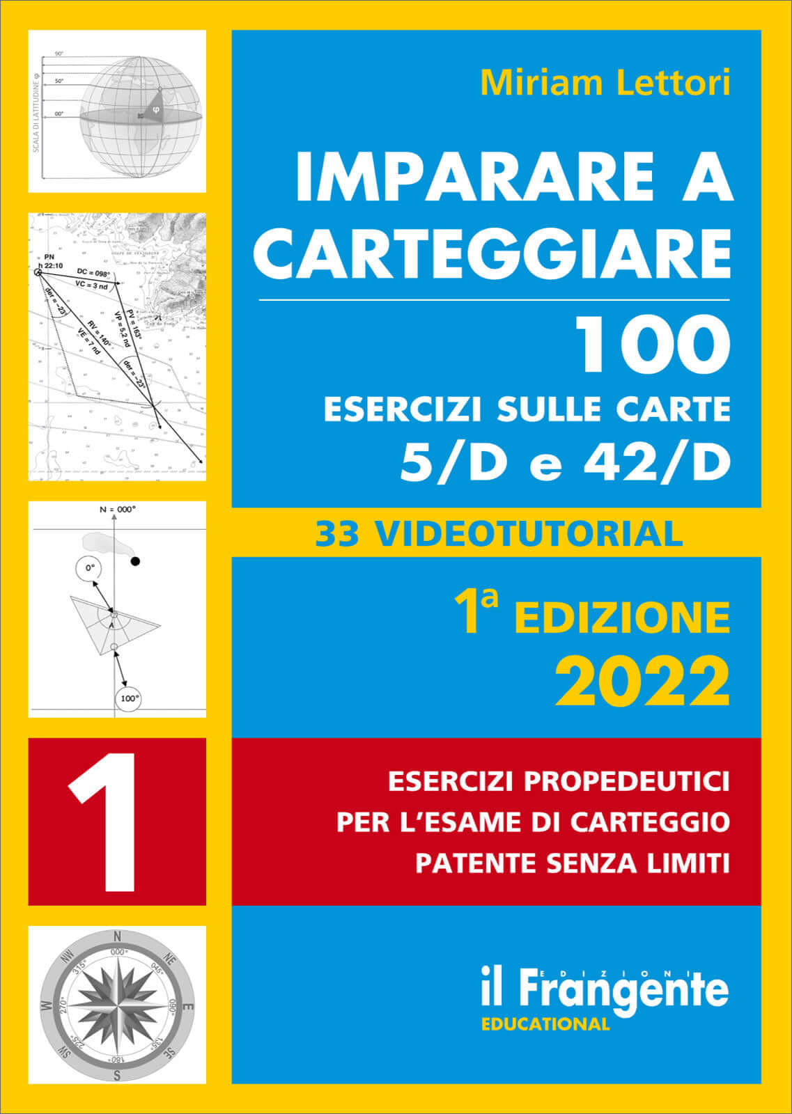 Copertina libro "Imparare a Carteggiare 100 esercizi carte 5/D e 42/D" ed. 2022, Miriam Lettori
