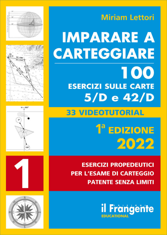 Copertina libro "Imparare a Carteggiare 100 esercizi carte 5/D e 42/D" ed. 2022, Miriam Lettori