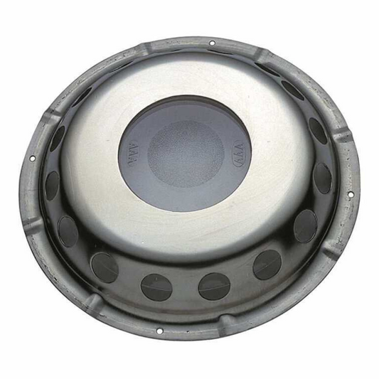 Aeratore da coperta rotondo in acciaio inox Ø 230 mm con griglia ventilazione, vista frontale