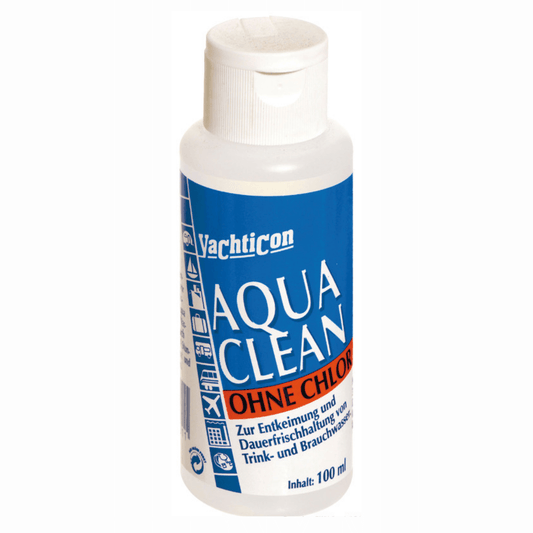 Flacone Yachticon Aqua Clean 100ml senza cloro, trattamento acqua potabile e di servizio per imbarcazioni