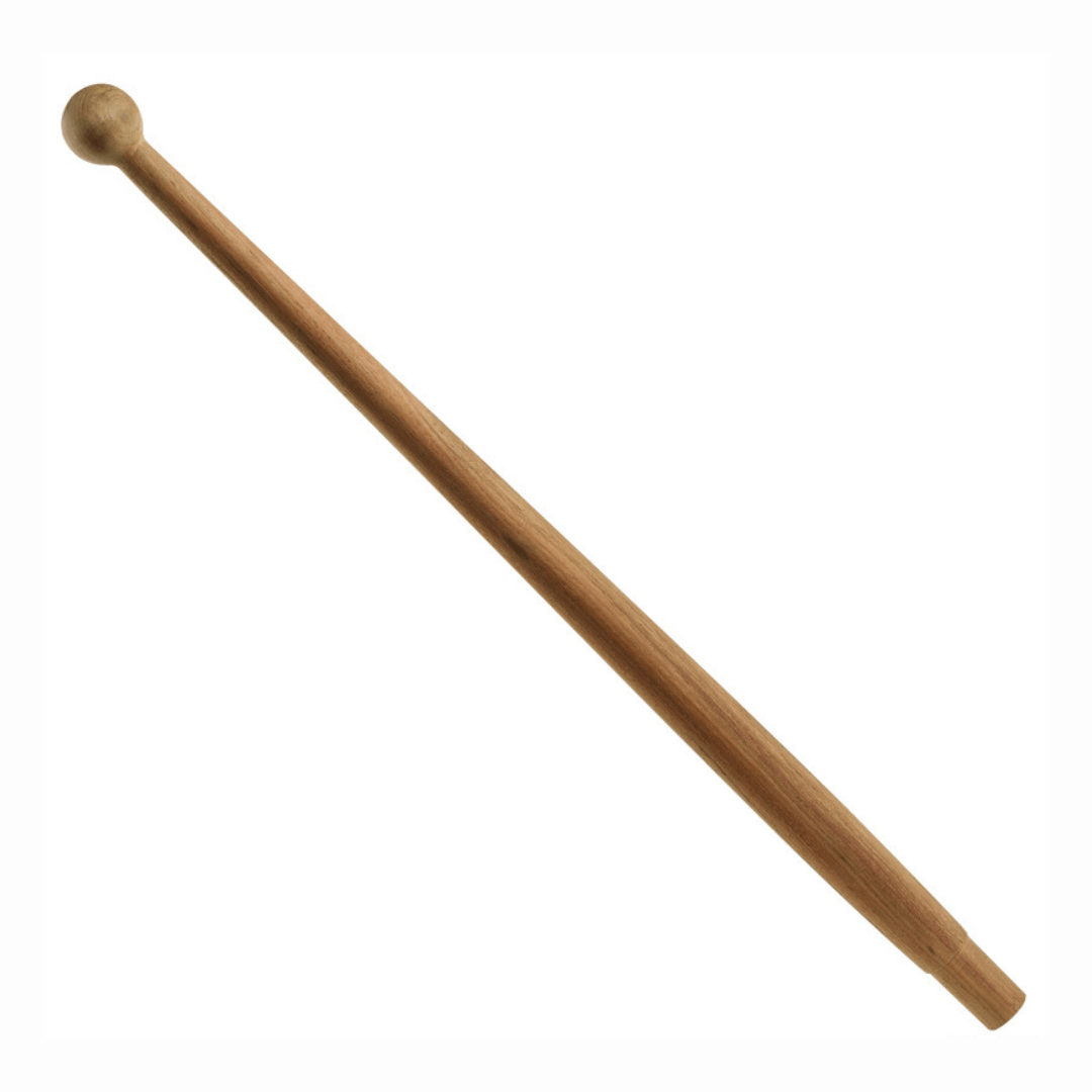Asta bandiera in legno di teak naturale, forma cilindrica con sfera terminale, 600 mm