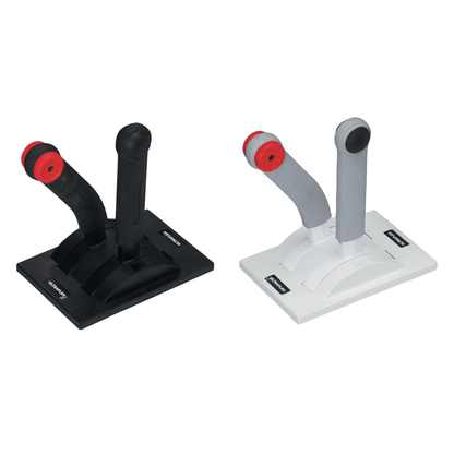 Bileva doppia Ultraflex B208R destra in nero e bianco con leve rosse su base rettangolare
