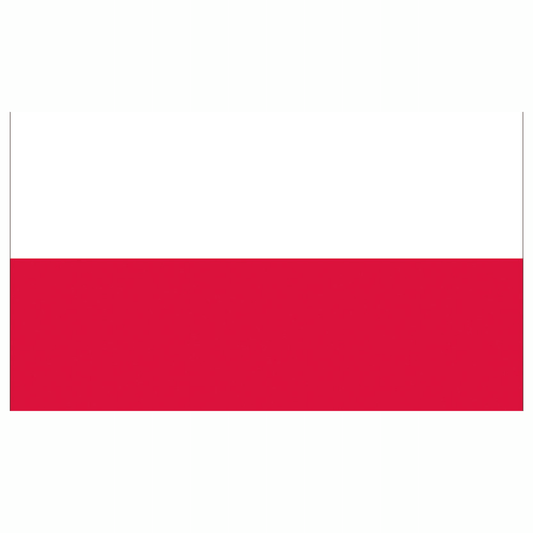 Bandiera Polonia 40x60 cm in tessuto bianco e rosso a due strisce orizzontali
